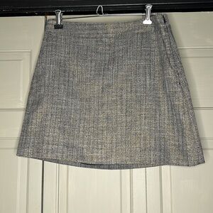 EXPRESS SKIRT Size 6 metallic check lined high waist